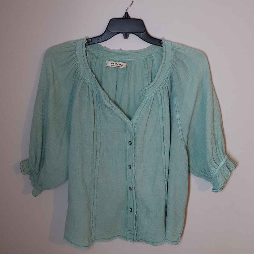 Free People We The Free Extra Small Top Button Down 100% Cotton